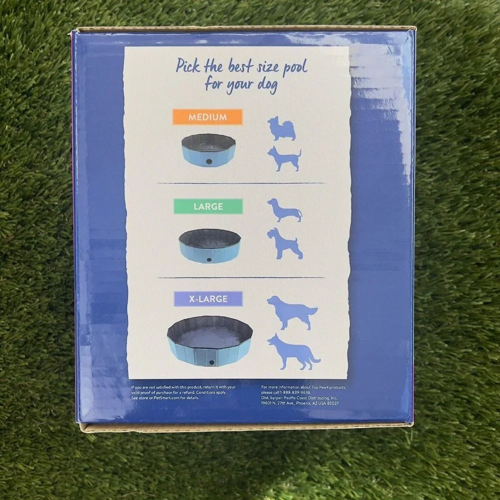 Large Blue Outdoor Dog Poo No Inflating Needed, Is A Great Alternative toBathing